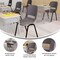 Flash Furniture 661 lb. Capacity Gray Stack Chair w/ Black Frame RUT-16-PDR-GY-GG - alternate 9